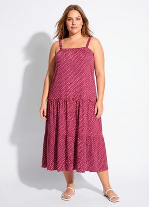 Vestido (Po� Rosa) em Malha de Viscose com Elastano