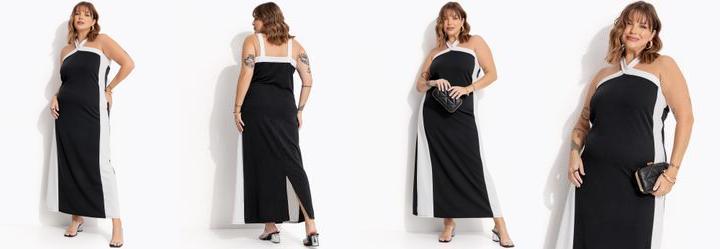 Vestido Preto em Malha Crepe