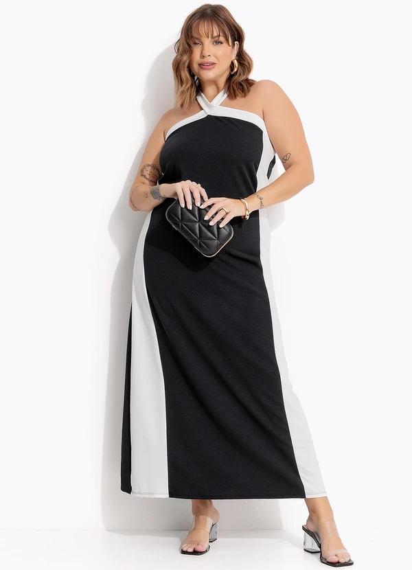 Marguerite - Vestido Preto em Malha Crepe 2