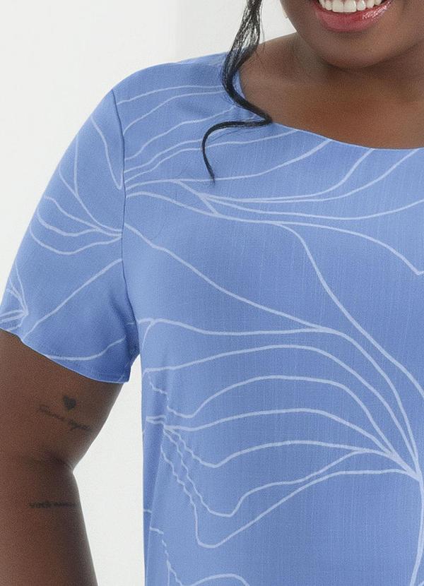 Cativa - Vestido com Estampa Rotativa Azul 2