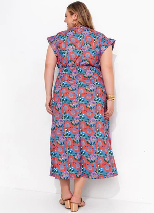Marguerite - Vestido Floral Colorido em Malha - MARGUERITE