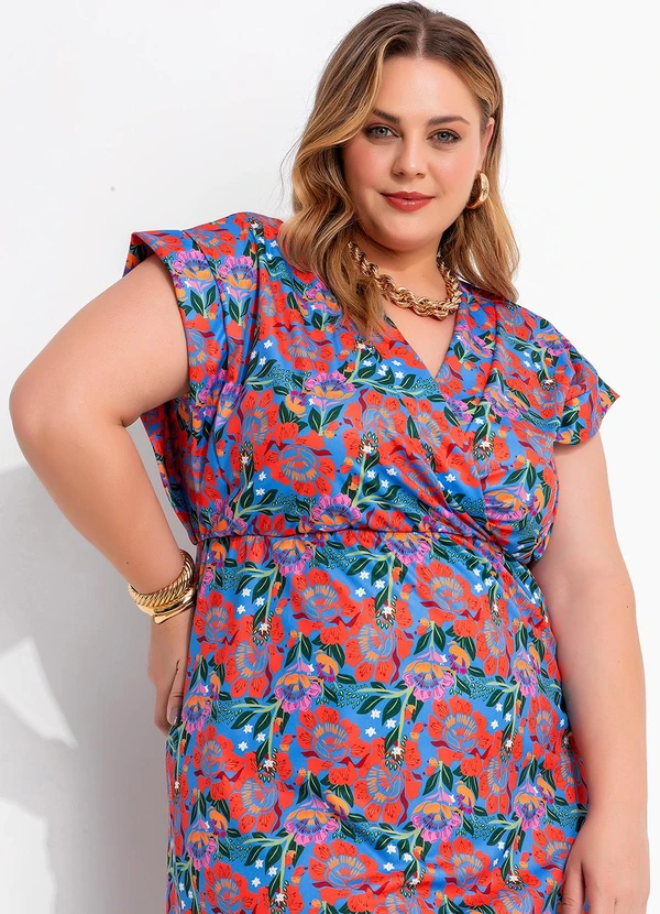 Marguerite - Vestido Floral Colorido em Malha 1