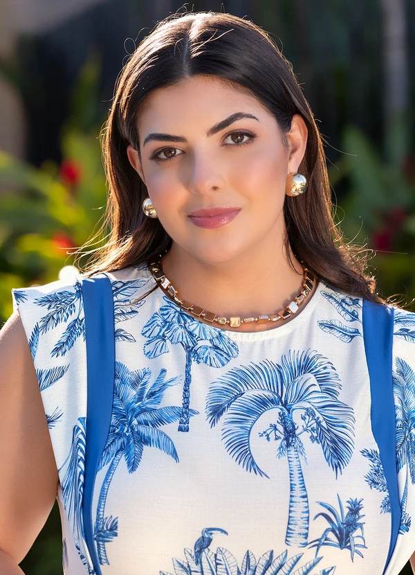 Marguerite - Vestido Natureza Azul em Malha Fria 6