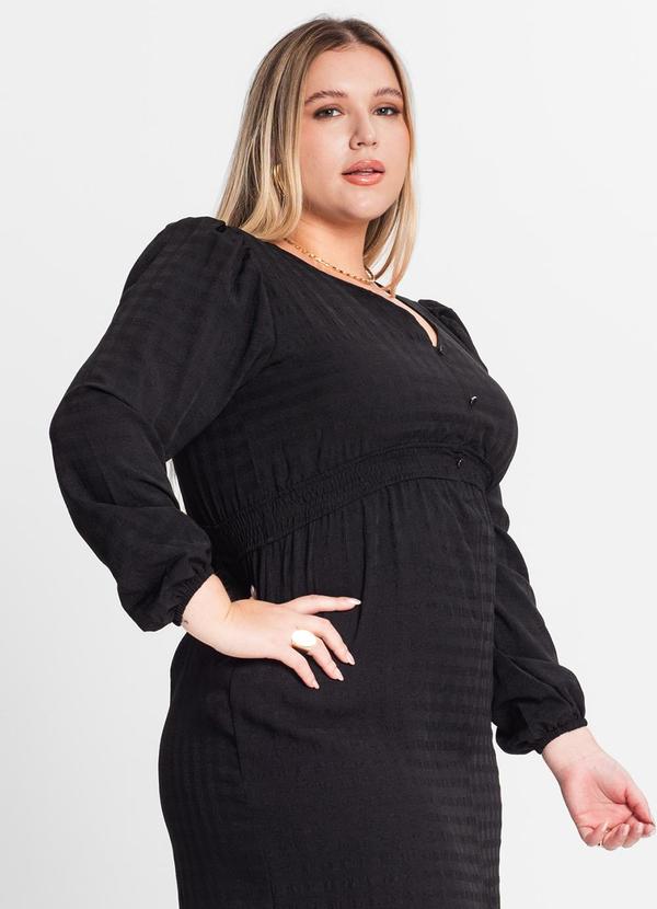 Secret Glam - Vestido Plus Size em Air Flow Preto 2
