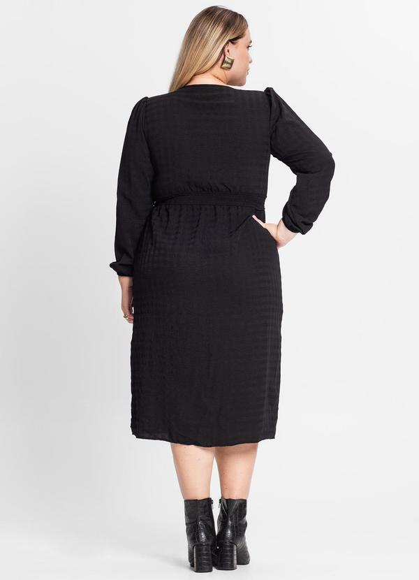Secret Glam - Vestido Plus Size em Air Flow Preto 3