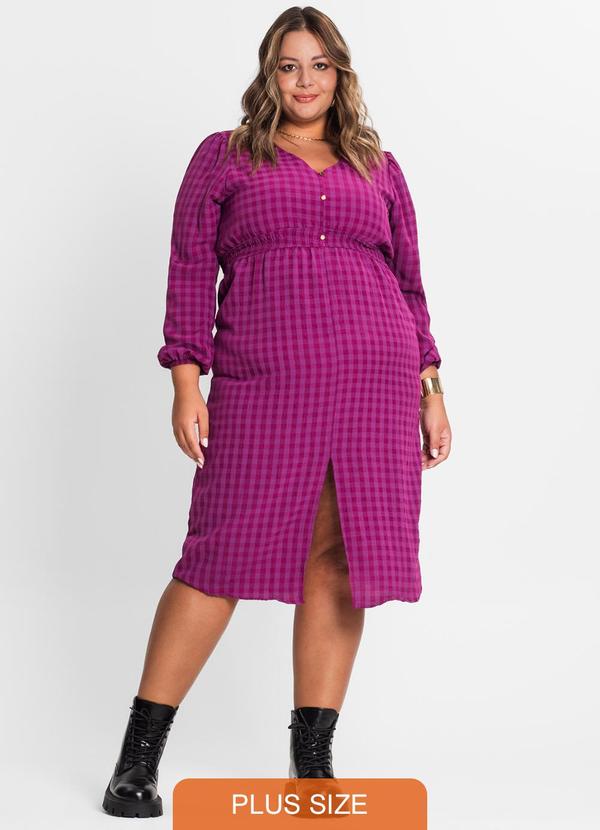 Secret Glam - Vestido Plus Size em Air Flow Roxo