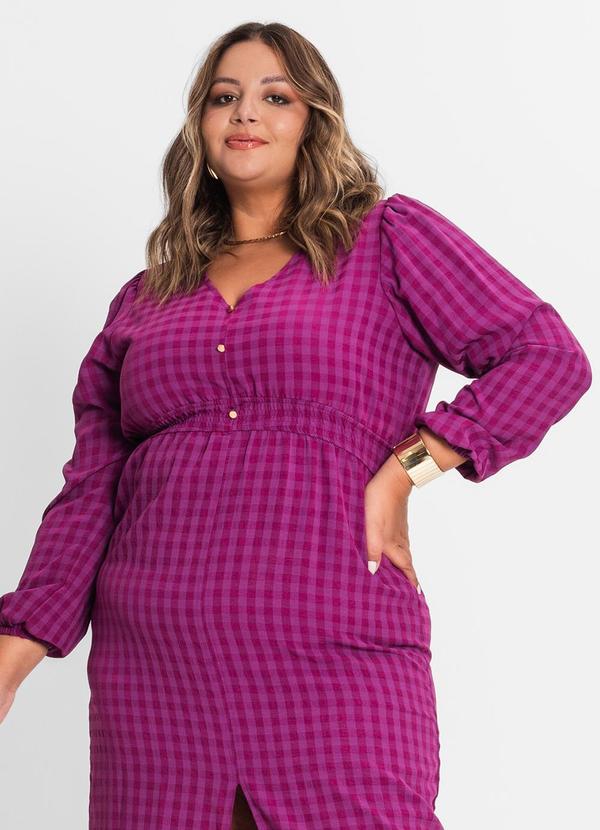 Secret Glam - Vestido Plus Size em Air Flow Roxo 3