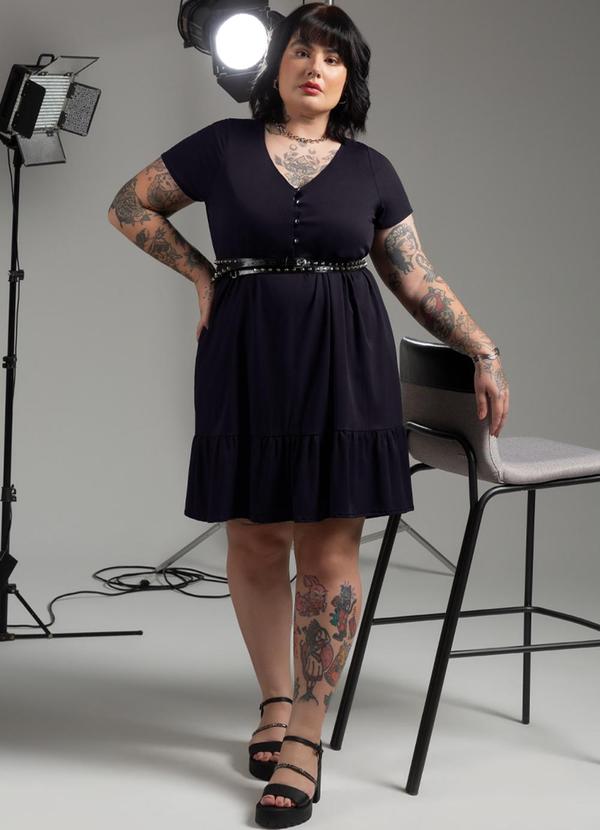 Cativa - Vestido Feminino Plus Size Preto 2