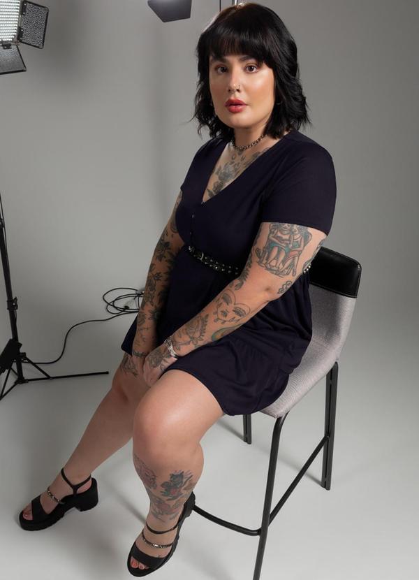 Cativa - Vestido Feminino Plus Size Preto 3