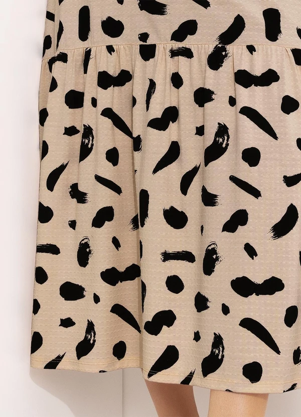 Marguerite - Vestido Abstrata em Malha de Viscose 5