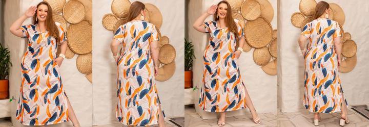 Vestido Abstrato em Jersey Acetinado