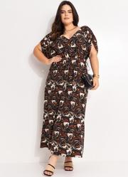 Vestido Abstrato em Malha de Viscose