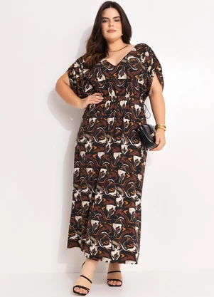 Marguerite - Vestido Abstrato em Malha de Viscose - MARGUERITE