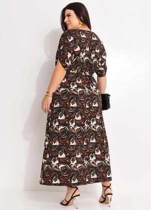 Marguerite - Vestido Abstrato em Malha de Viscose - MARGUERITE