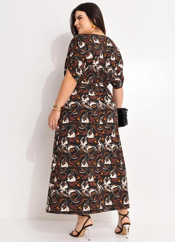 Marguerite - Vestido Abstrato em Malha de Viscose 2