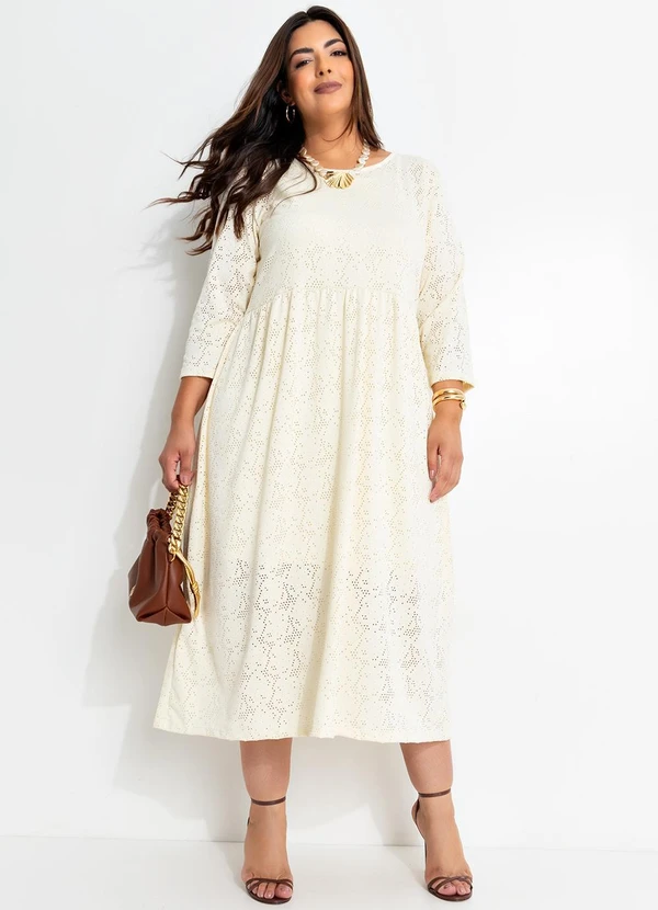 Marguerite - Vestido Amarelo Pó em Malha Laise 12