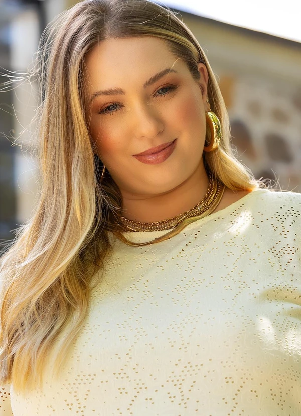 Marguerite - Vestido Amarelo Pó em Malha Laise 8