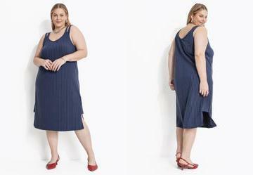 Vestido Azul Marinho em Canelado