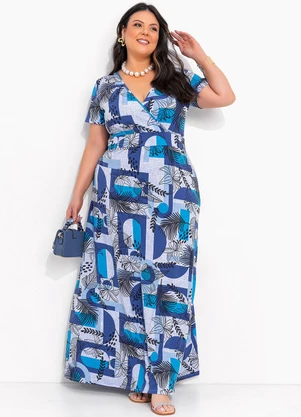 Marguerite - Vestido Azul Marinho em Malha com Elastano - MARGUERITE