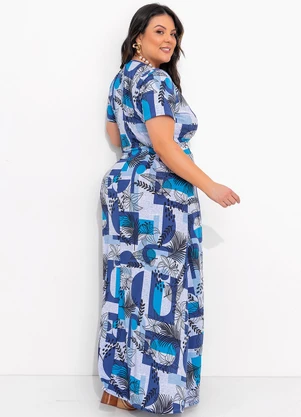 Marguerite - Vestido Azul Marinho em Malha com Elastano - MARGUERITE
