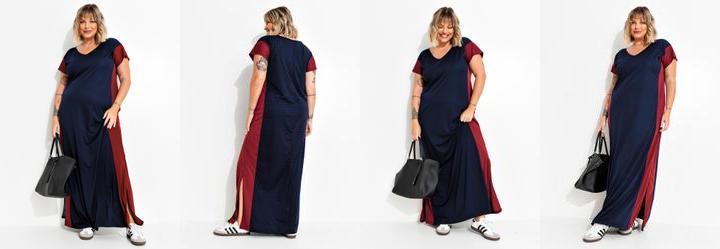 Vestido Azul Marinho em Malha