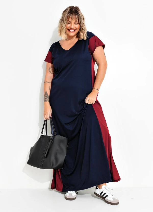 Marguerite - Vestido Azul Marinho em Malha