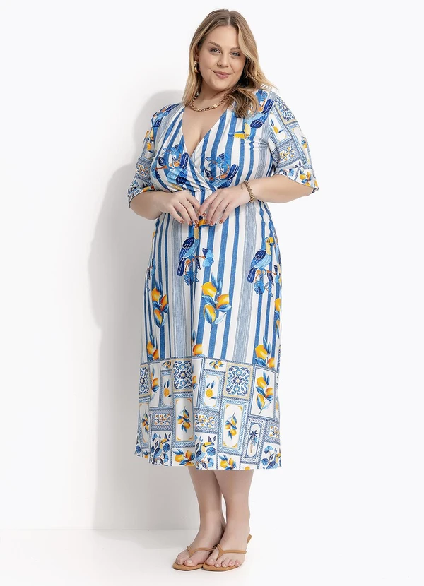 Marguerite - Vestido Azulejo em Malha Fria 8