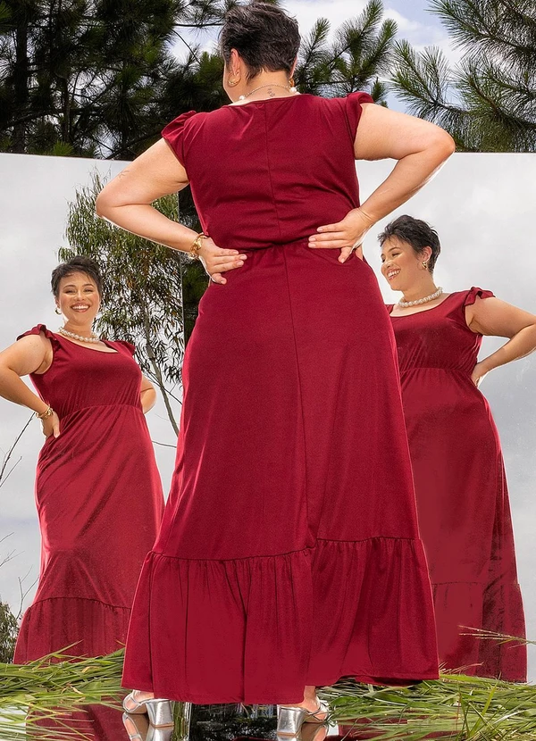 Marguerite - Vestido Bordô em Malha 4