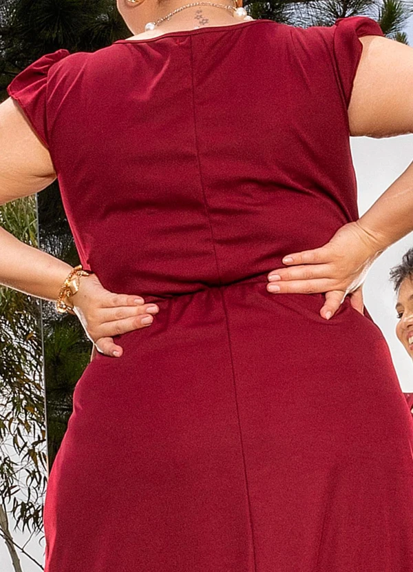 Marguerite - Vestido Bordô em Malha