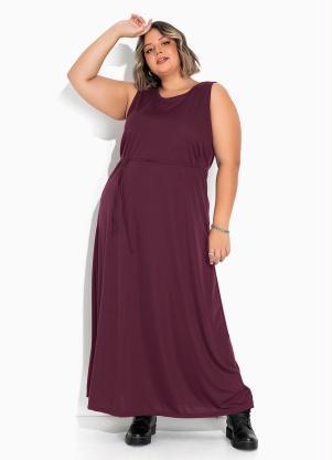 Vestido (Bord) Longo Nadador Plus Size