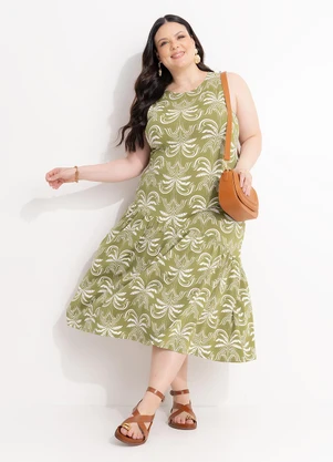 Marguerite - Vestido Coqueiros em Malha Fria - MARGUERITE