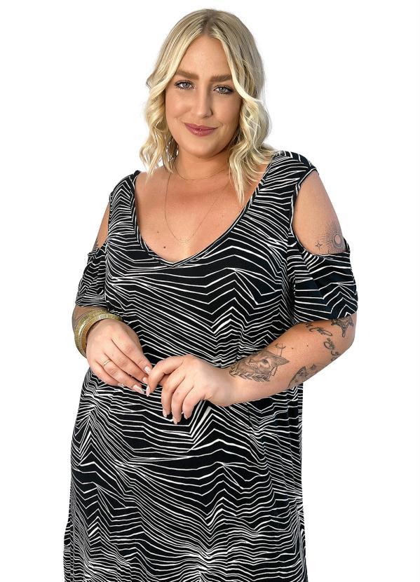 Miss Masy Plus - Vestido Feminino Diana Preto 3