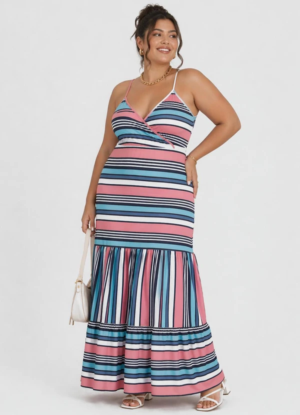 Select - Vestido Feminino Longo de Alcinha Midsize Rosa