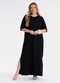 Secret Glam - Vestido Feminino Super Midi Molecotton Marrom - variação: Preto