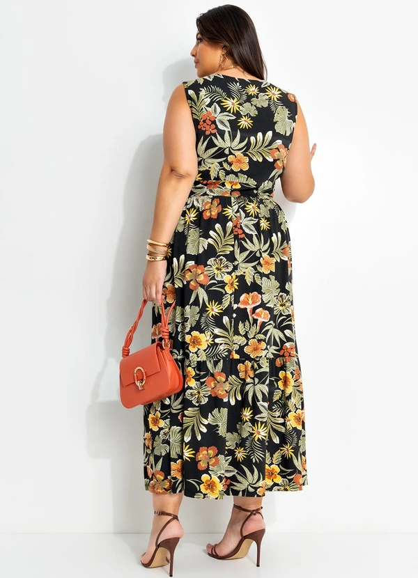 Marguerite - Vestido Floral Desenhado em Malha de Viscose 4
