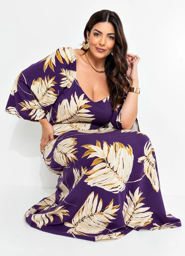 Marguerite - Vestido Folhagem em Malha de Viscose 2