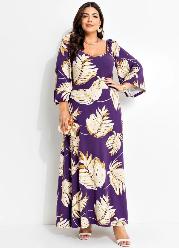 Marguerite - Vestido Folhagem em Malha de Viscose 6