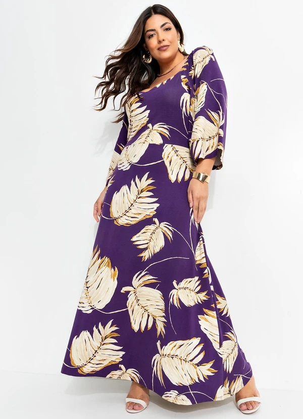 Marguerite - Vestido Folhagem em Malha de Viscose 3