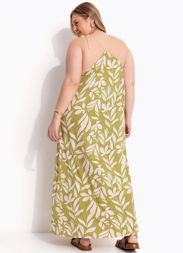 Marguerite - Vestido Folhagem Verde em Malha de Viscose 7