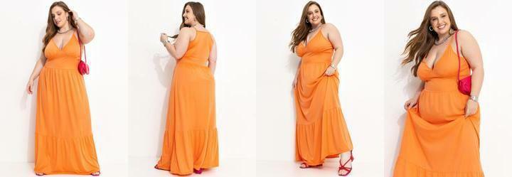 Vestido Laranja em Malha