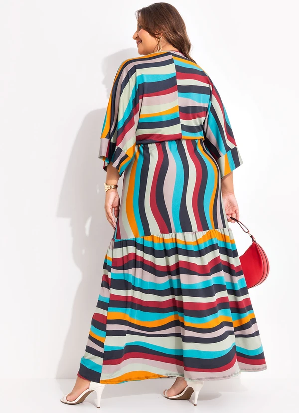 Marguerite - Vestido Listrado Colorido em Malha 5