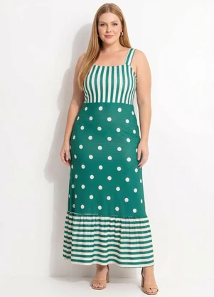 Marguerite - Vestido Listrado Verde em - MARGUERITE
