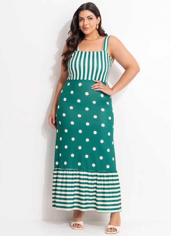 Marguerite - Vestido Listrado Verde em 5