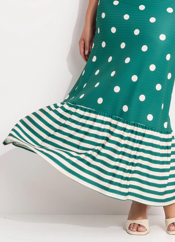 Marguerite - Vestido Listrado Verde em 8