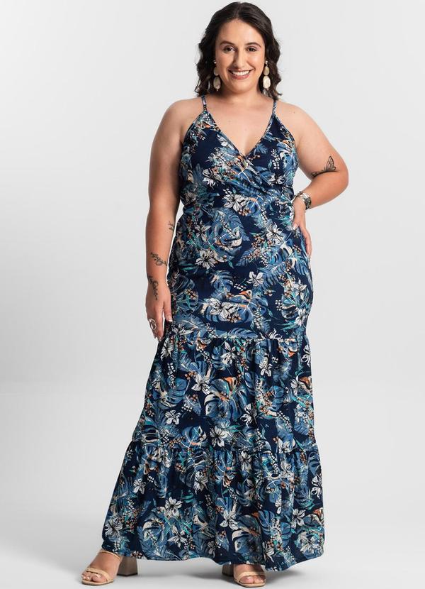 Select - Vestido Longo de Alcinha Midsize Azul