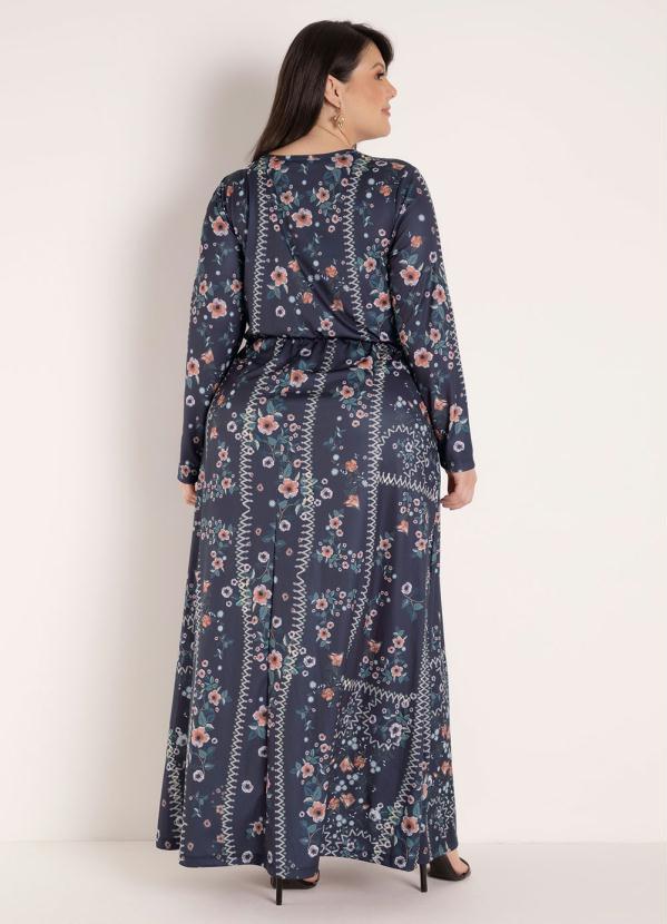Marguerite - Vestido Longo Floral com Mangas Plus Size 3
