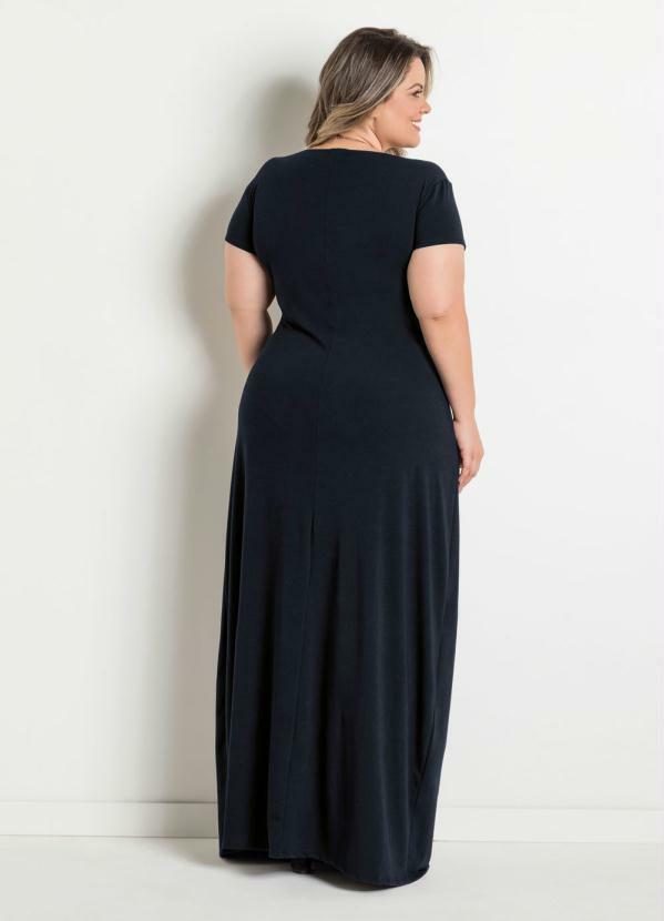 Marguerite - Vestido Longo Preto Plus Size 7