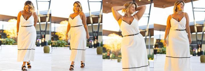 Vestido Off White em Malha Texturizada Po.