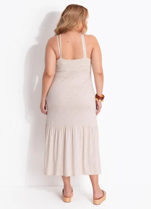 Marguerite - Vestido Off White Malha de Viscose com Elastano - MARGUERITE