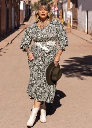 Marguerite - Vestido Paisley em Malha de Viscose - MARGUERITE